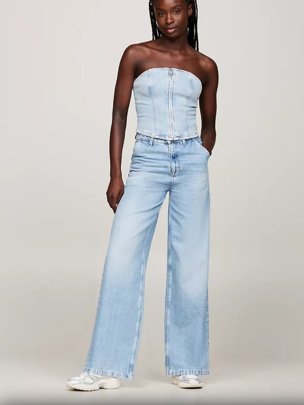 Tommy Jeans Women's  Bustier Top  Size Medium Denim
